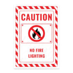 UL2643-ENG - Ateş Yakmak Yasaktır İkaz ve Uyarı Levhası