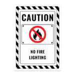 UL2644-ENG - Ateş Yakmak Yasaktır İkaz ve Uyarı Levhası