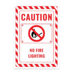 UL2645-ENG - Ateş Yakmak Yasaktır İkaz ve Uyarı Levhası