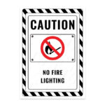 UL2646-ENG - Ateş Yakmak Yasaktır İkaz ve Uyarı Levhası