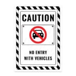 UL2654-ENG - Araç ile Girmek Yasaktır İkaz ve Uyarı Levhası