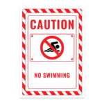 UL2657-ENG - Yüzmek Yasaktır İkaz ve Uyarı Levhası