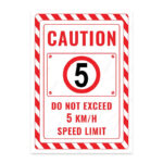 UL2661-ENG - 5 Km/S Hız Sınırı Aşma İkaz ve Uyarı Levhası