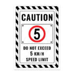 UL2662-ENG - 5 Km/S Hız Sınırı Aşma İkaz ve Uyarı Levhası