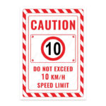 UL2663-ENG - 10 Km/S Hız Sınırı Aşma İkaz ve Uyarı Levhası