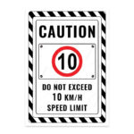 UL2664-ENG - 10 Km/S Hız Sınırı Aşma İkaz ve Uyarı Levhası