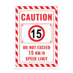 UL2665-ENG - 15 Km/S Hız Sınırı Aşma İkaz ve Uyarı Levhası