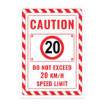 UL2667-ENG - 20 Km/S Hız Sınırı Aşma İkaz ve Uyarı Levhası