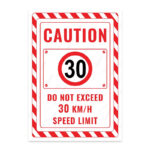 UL2669-ENG - 30 Km/S Hız Sınırı Aşma İkaz ve Uyarı Levhası