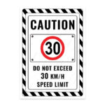 UL2670-ENG - 30 Km/S Hız Sınırı Aşma İkaz ve Uyarı Levhası
