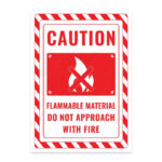 UL2676-ENG - Yanıcı Madde Ateşle Yaklaşma İkaz ve Uyarı Levhası
