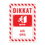 UL2680 - Acil Çıkış Sağ Yöne İkaz ve Uyarı Levhası