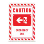 UL2691-ENG - Acil Çıkış Sol Yöne İkaz ve Uyarı Levhası