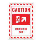 UL2699-ENG - Acil Çıkış Sağ Yöne Yukarı İkaz ve Uyarı Levhası