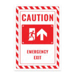 UL2700-ENG - Acil Çıkış Sağ Yöne Yukarı İkaz ve Uyarı Levhası