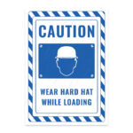 UL2729-ENG - Yükleme Yaparken Baret Tak İkaz ve Uyarı Levhası