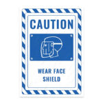 UL2748-ENG - Yüz Siperliği Tak İkaz ve Uyarı Levhası