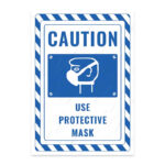 UL2755-ENG - Koruyucu Maske Kullan İkaz ve Uyarı Levhası