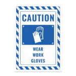 UL2757-ENG - İş Eldiveni Giy İkaz ve Uyarı Levhası
