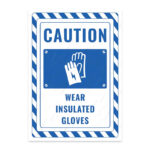 UL2761-ENG - Yalıtkan Eldiven Giy İkaz ve Uyarı Levhası