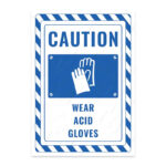 UL2764-ENG - Asit Eldiveni Giy İkaz ve Uyarı Levhası