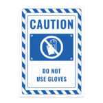 UL2765-ENG - Eldiven Kullanma İkaz ve Uyarı Levhası