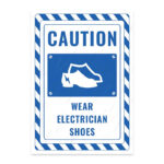 UL2771-ENG - Elektrikçi Ayakkabısı Giy İkaz ve Uyarı Levhası