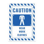 UL2787-ENG - İş Elbisesi Giy İkaz ve Uyarı Levhası