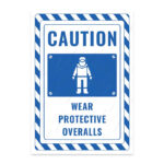 UL2790-ENG - Koruyucu Tulum Giy İkaz ve Uyarı Levhası