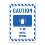 UL2791-ENG - İş Önlüğü Giy İkaz ve Uyarı Levhası