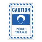 UL2795-ENG - Saçlarını Koru İkaz ve Uyarı Levhası
