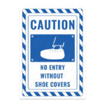 UL2801-ENG - Galoşsuz Girilmez İkaz ve Uyarı Levhası