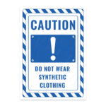 UL2809-ENG - Sentetik Elbise Giyme İkaz ve Uyarı Levhası