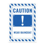 UL2810-ENG - Yağmurluk Giy İkaz ve Uyarı Levhası