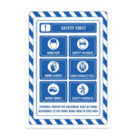 UL2813-ENG - İş Güvenliği Koruyucu Malzeme Seti İkaz ve Uyarı Levhası