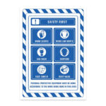 UL2814-ENG - İş Güvenliği Koruyucu Malzeme Seti İkaz ve Uyarı Levhası