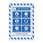 UL2814 - İş Güvenliği Koruyucu Malzeme Seti İkaz ve Uyarı Levhası