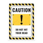 UL2816-ENG - Başınızı Çarpmayın İkaz ve Uyarı Levhası