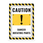 UL2817-ENG - Tehlike Döner Aksam İkaz ve Uyarı Levhası