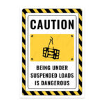 UL2819-ENG - Asılı Yüklerin Altında Bulunmak Tehlikelidir İkaz ve Uyarı Levhası