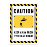 UL2824-ENG - Baş Üzerindeki Yüklerden Uzak Dur İkaz ve Uyarı Levhası