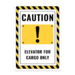 UL2827-ENG - Asansör Yük Taşımak İçindir İkaz ve Uyarı Levhası