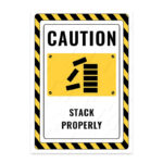UL2830-ENG - Düzgün İstifle İkaz ve Uyarı Levhası