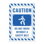 UL2836-ENG - Emniyet Kemersiz Çalışma İkaz ve Uyarı Levhası
