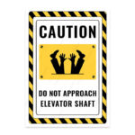 UL2838-ENG - Asansör Boşluğuna Yaklaşma İkaz ve Uyarı Levhası