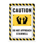 UL2839-ENG - Merdiven Boşluğuna Yaklaşma İkaz ve Uyarı Levhası