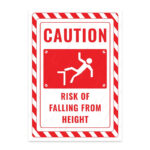 UL2842-ENG - Yüksekten Düşme Tehlikesi İkaz ve Uyarı Levhası