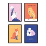 PA4S1063 - Modern Art Dörtlü Set Poster