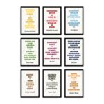 PA6S1051 - İslami Sözler Türkçe Yazılı Dokuzlu Set Poster