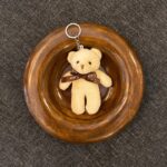 A1004 - Ayıcık I Love You Fiyonklu Peluş Anahtarlık (11cm)